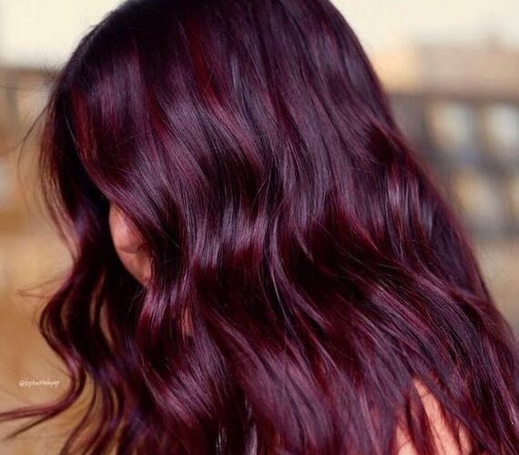 plum burgundy hair color